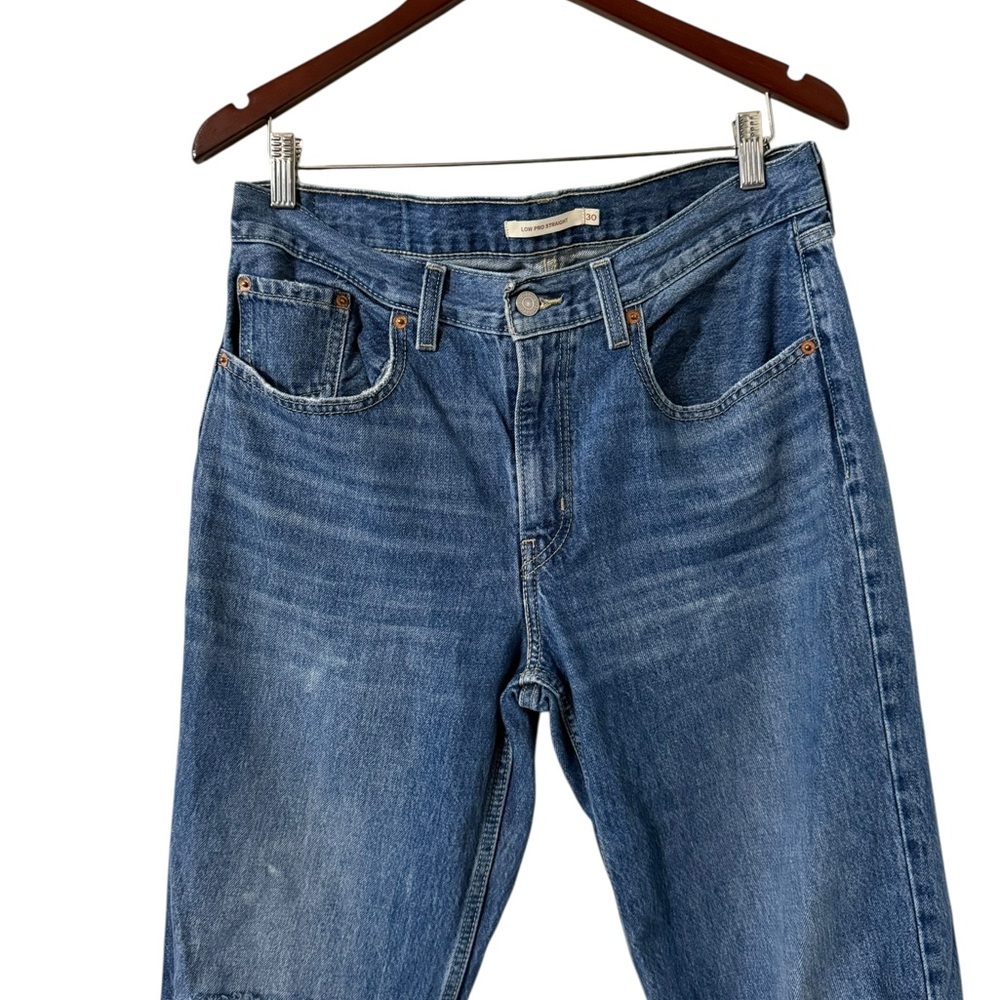 LEVI’S Low Pro Straight Distressed Ripped Jeans - Picture 5 of 8